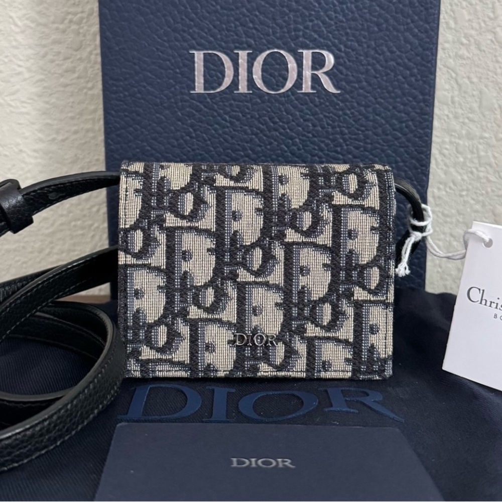 Dior Navy Oblique Nano bag NWT full set - Picture 8 of 8